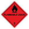 Gefahrzettel Kl. 3 "FLAMMABLE LIQUID"