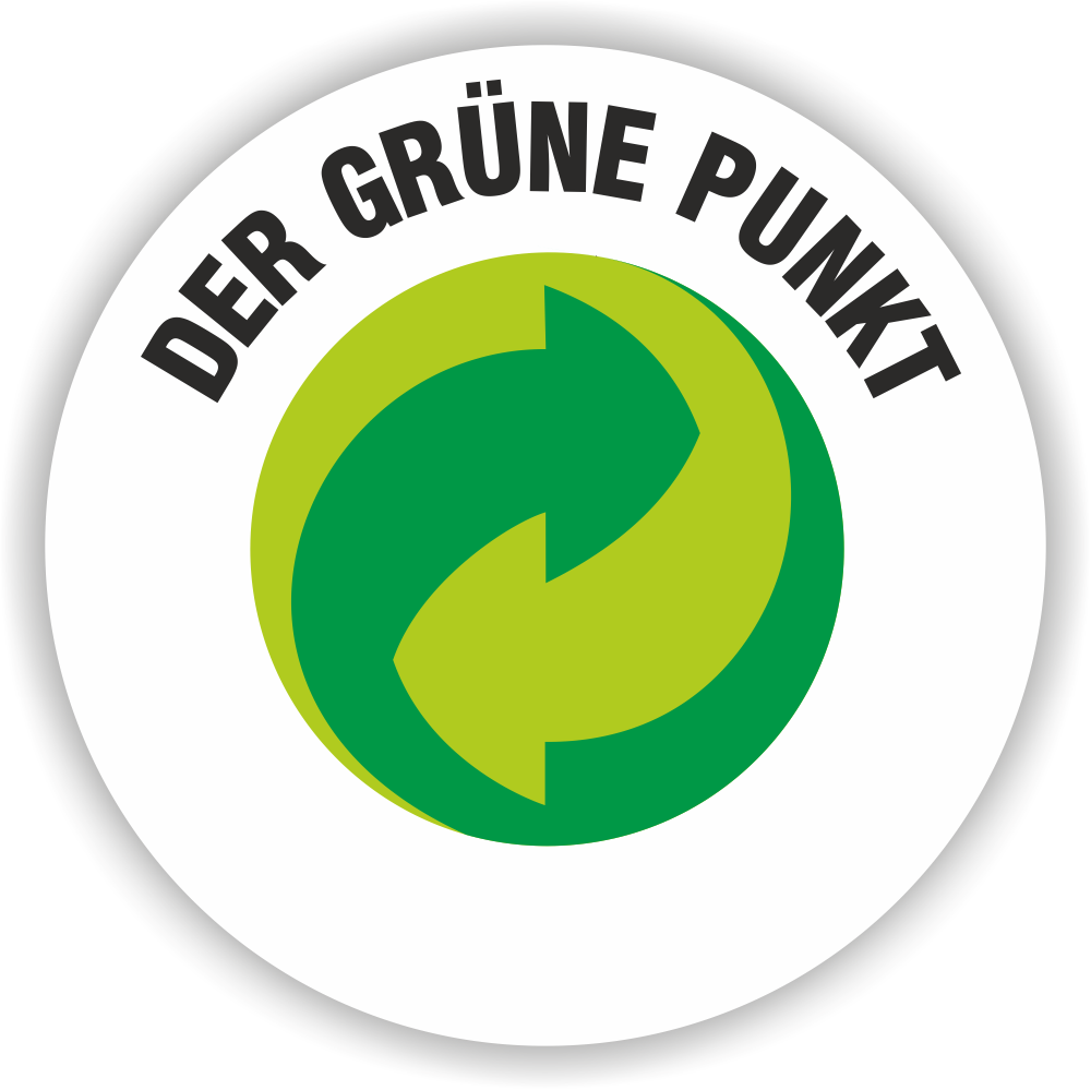 Schild "Der grüne Punkt" 3-farbig.