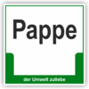 Schild "Pappe"