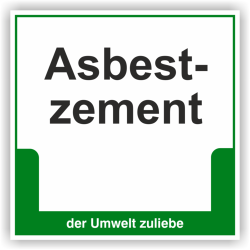 Schild "Asbestzement"