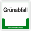 Schild "Grünabfall"