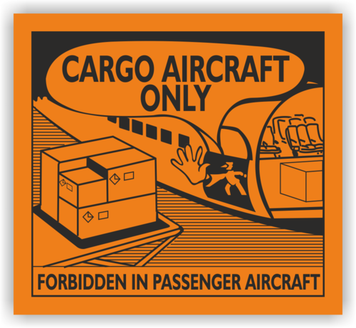 Aufkleber "Cargo Aircraft only"