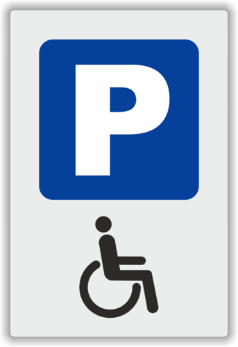 Parkplatzschild "Behinderte", grau
