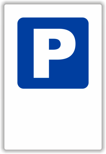 Parkplatzschild "Wunschtext", weiß