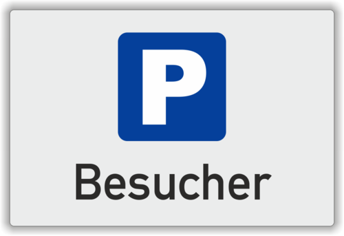 Parkplatzschild "Besucher", grau