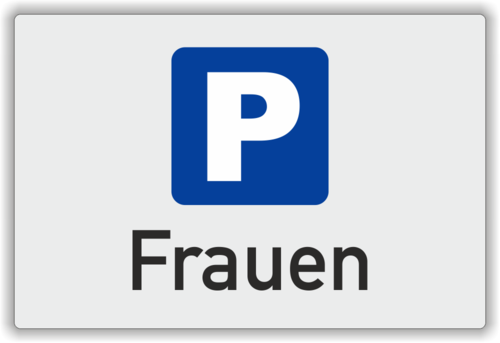 Parkplatzschild "Frauen", grau