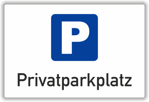 Parkplatzschild "Privat", weiß