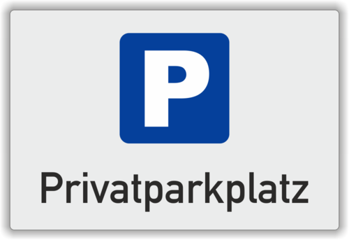 Parkplatzschild "Privat", grau