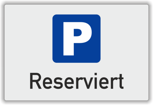 Parkplatzschild "Reserviert", grau