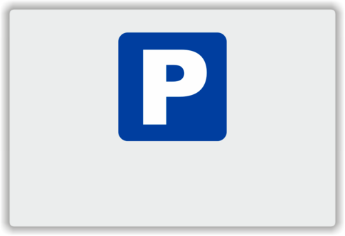 Parkplatzschild "Wunschtext", grau