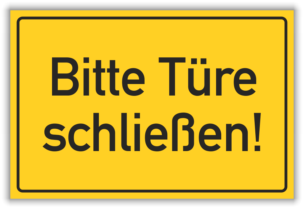 'Bitte Tür schließen' DEWAG Signograph DDR PVC Hinweis-Schild abwischbar 