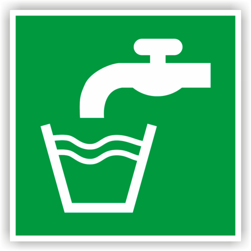 Rettungszeichen Trinkwasser