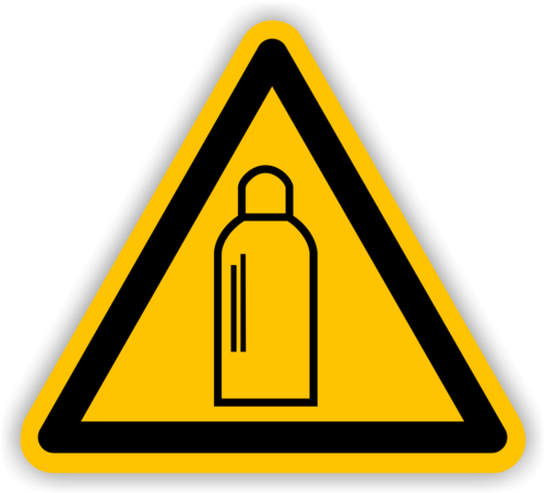 Warnung "Gasflaschen"