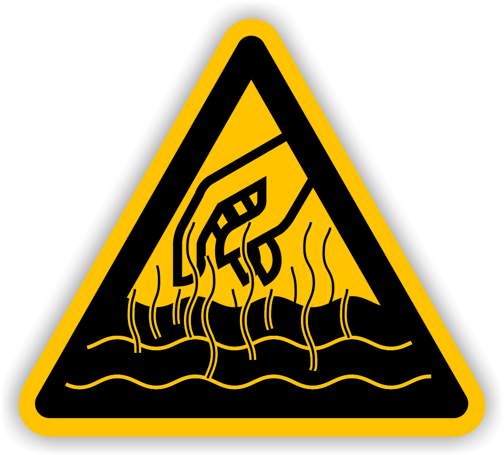 Heiße Flüssigkeit Warnschild Vorsicht - 13,10x18,50cm DE867 Aufkleber