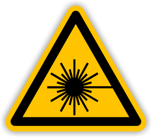 Warnung "Laserstrahl"