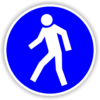 Gebot: "Fußgängerweg benutzen"