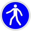 Gebot: "Fußgängerweg benutzen"