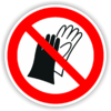 Verbot "Schutzhandschuhe tragen verboten"