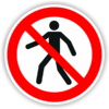 Verbot "Für Fußgänger verboten"