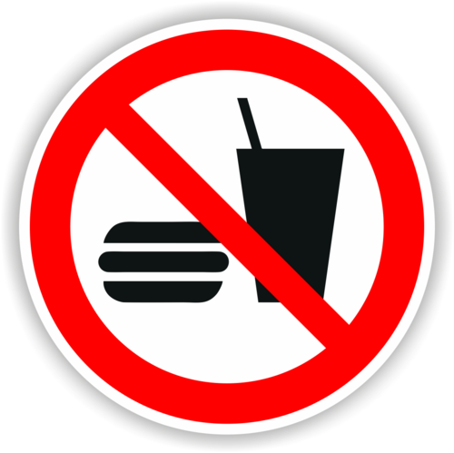 Verbot "Essen und Trinken verboten"
