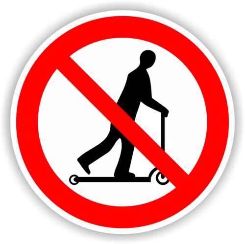 Verbot "Roller fahren"