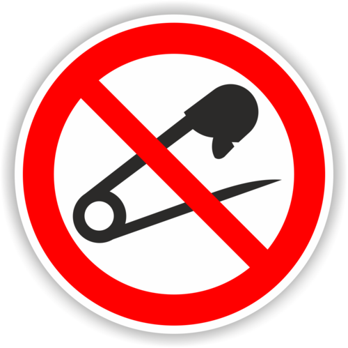 Verbot "Keine Nadeln einstechen"