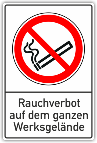 Verbot Kombischild "Rauchverbot II"