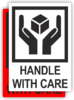 Etikett "Handle with care"