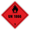 Gefahrzettel Kl. 3 "UN 1866"
