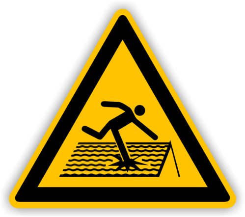 Warnung "nicht durchtrittsicheres Dach"