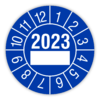Jahresprüfplaketten 2023 mit Schriftfeld