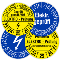 Elektro-Prüfplaketten: 2023