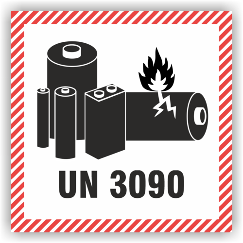 Etikett Lithium-Metall UN 3090