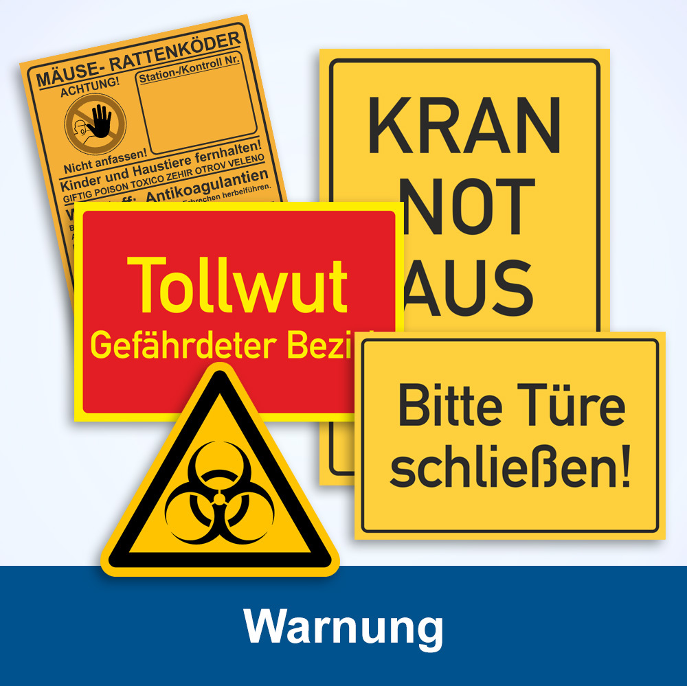 Produktkategorie Warnung